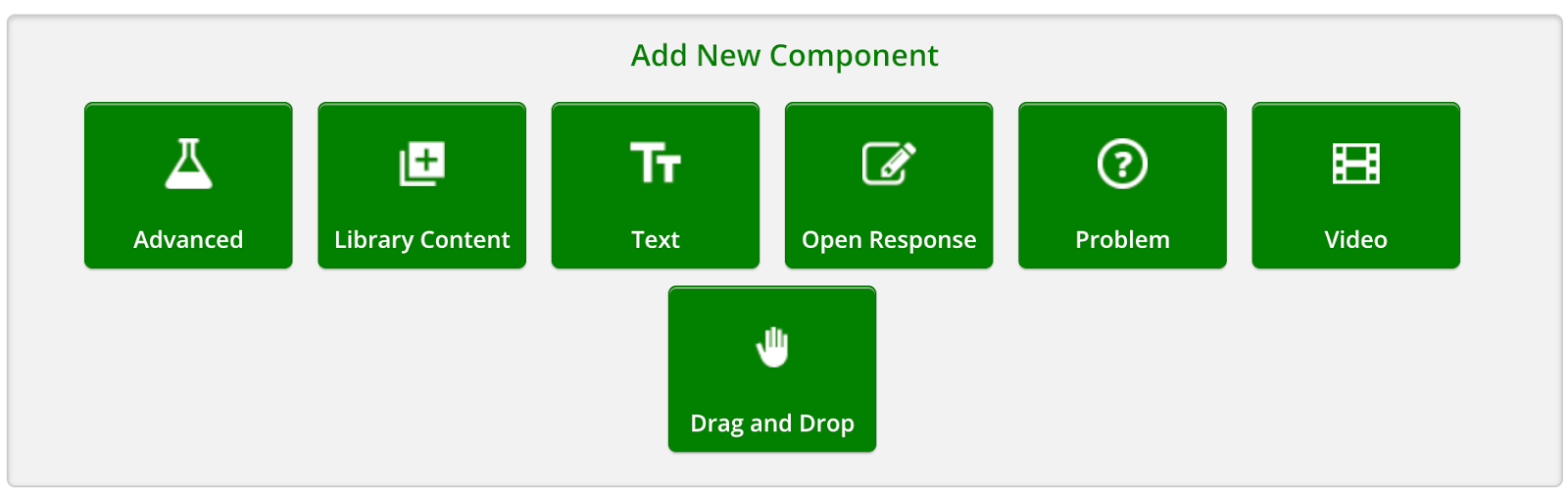 this is an image of several components that you can choose from, including the video component.