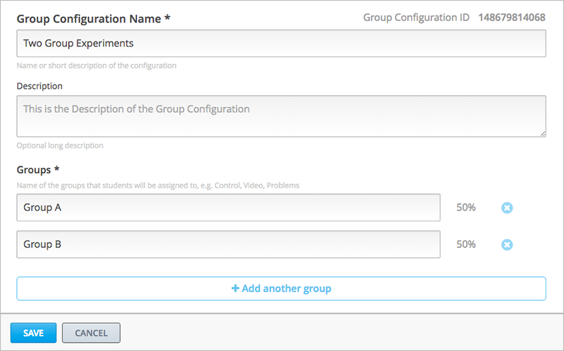 Edit a Group Configuration page