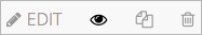 The black visibility icon for a component, showing that the component is restricted