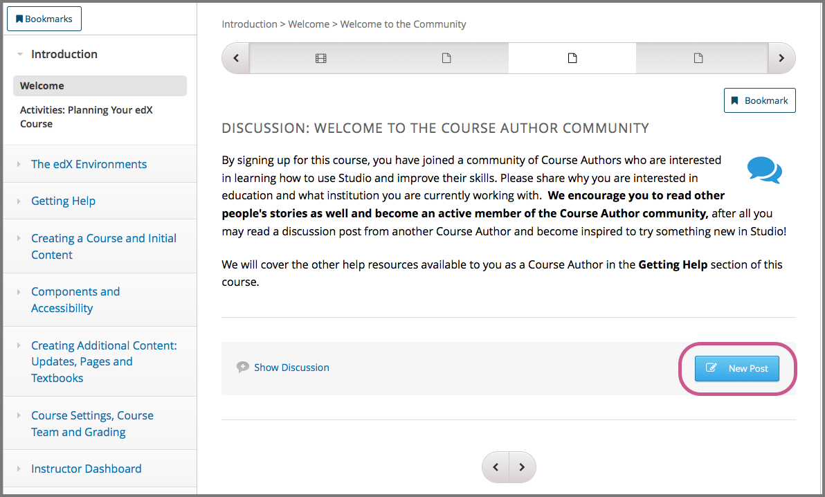 Adding a post about specific course content.