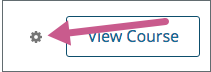 The Options icon next to the View Course button on the learner dashboard.