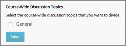 An image showing the checkboxes for specifying which course-wide topics are divided.