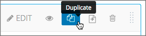 A unit with the Duplicate icon selected and highlighted.