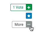 The "Vote", "Follow", and "More" feedback icons in a post, response, or comment.