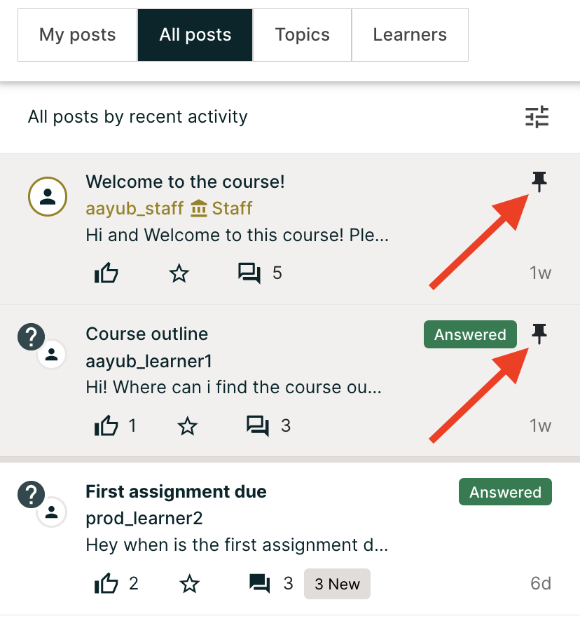 11.2. Exploring Discussion Posts — Open edX Learner's Guide: Palm ...